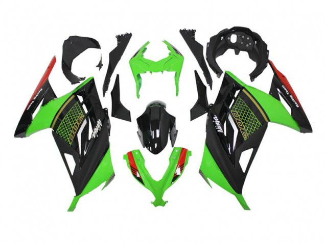 13-16 Grün Schwarz EX300 Motorrad Verkleidung