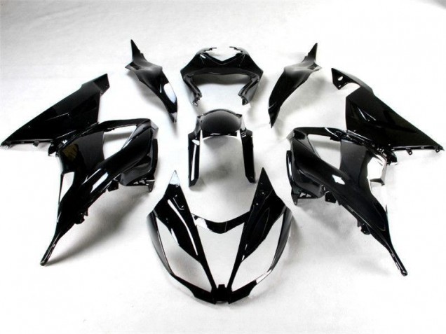 13-18 Glänzend Schwarz ZX6R Motorrad Verkleidung 13-18 Glänzend Schwarz ZX6R Motorrad Verkleidung