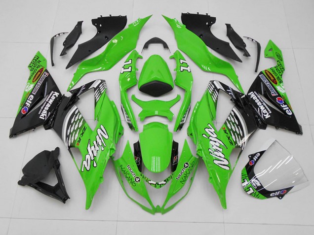 13-18 Grün Schwarz 11 ZX6R Motorrad Verkleidung 13-18 Grün Schwarz 11 ZX6R Motorrad Verkleidung