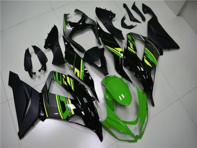 13-18 Grün Schwarz ZX6R Motorrad Vollverkleidung 13-18 Grün Schwarz ZX6R Motorrad Vollverkleidung
