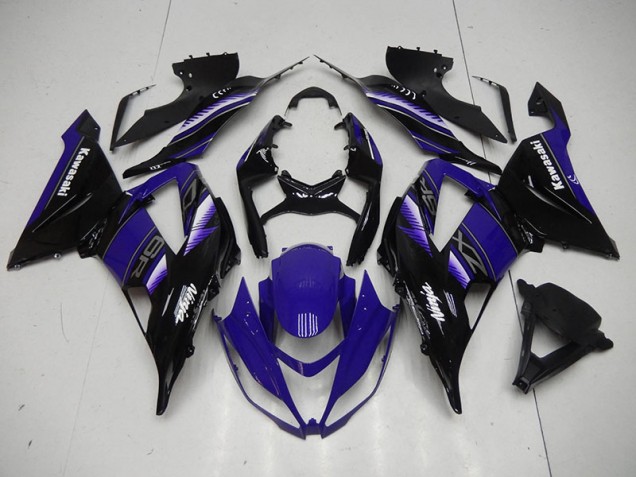 13-18 Schwarz Blau ZX6R Motorrad Verkleidung 13-18 Schwarz Blau ZX6R Motorrad Verkleidung