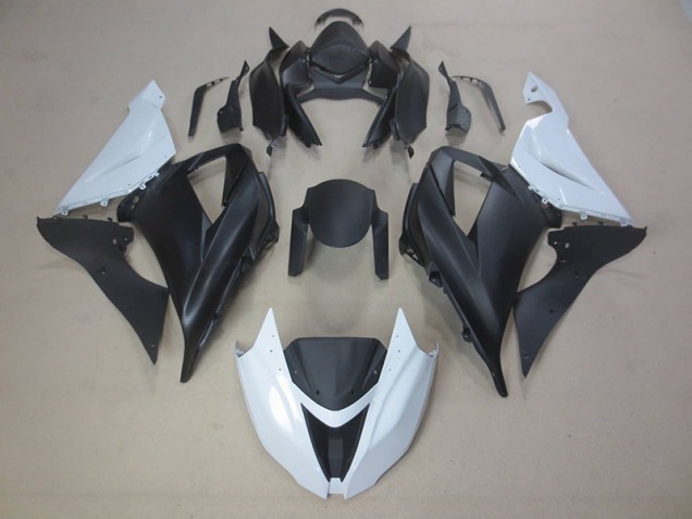 13-18 Schwarz Weiß ZX6R Motorrad Verkleidungen 13-18 Schwarz Weiß ZX6R Motorrad Verkleidungen
