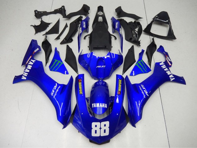 15-19 Blau Monster 88 YZF R1 Motorrad Verkleidung 15-19 Blau Monster 88 YZF R1 Motorrad Verkleidung