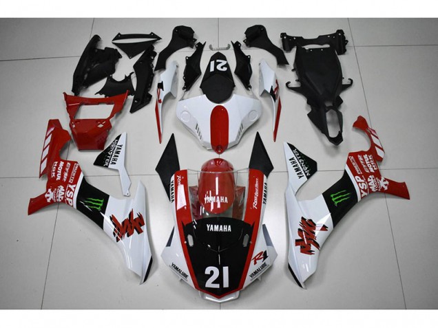 15-19 Rot Schwarz 21 YZF R1 Motorrad Verkleidung 15-19 Rot Schwarz 21 YZF R1 Motorrad Verkleidung