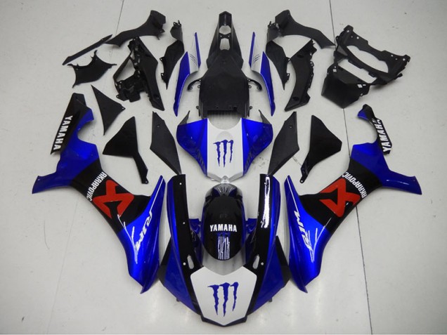 15-19 Schwarz Blau YZF R1 Motorrad Vollverkleidung