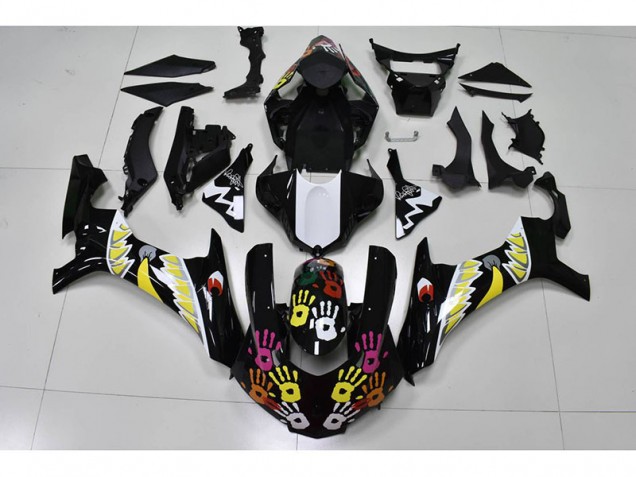 15-19 Schwarz Weiß YZF R1 Motorrad Verkleidung