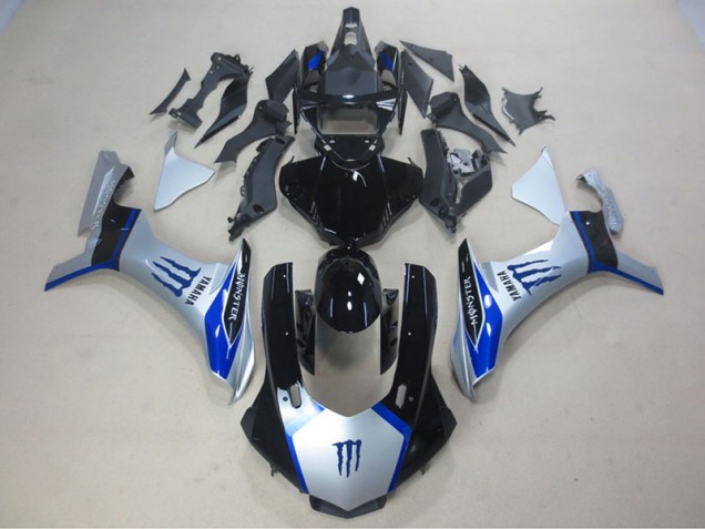 15-19 Silber Schwarz Blau Monster YZF R1 Motorrad Verkleidung