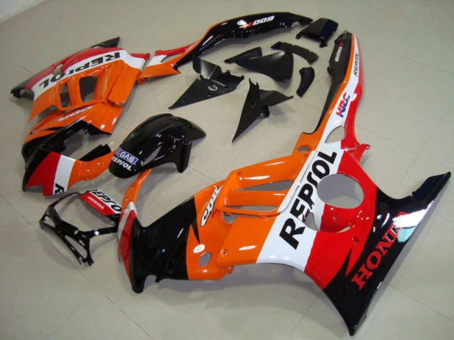 95-98 Schwarz Orange Repsol CBR600 F3 Motorrad Verkleidungen