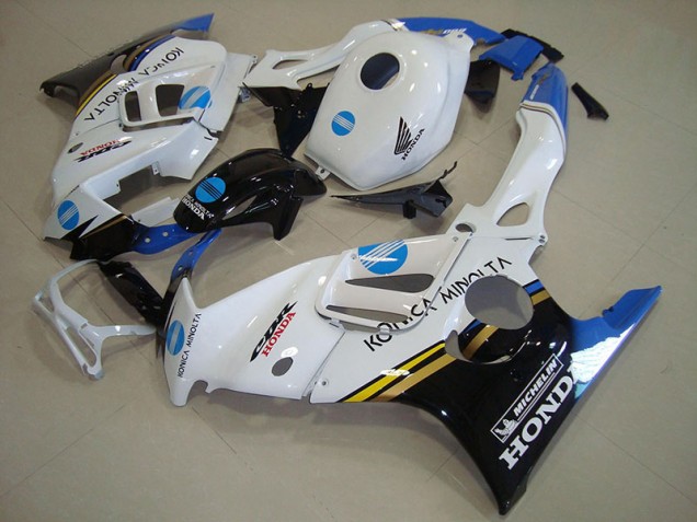 95-98 Weiß Blau Konica Minolta CBR600 F3 Motorrad Verkleidung 95-98 Weiß Blau Konica Minolta CBR600 F3 Motorrad Verkleidung
