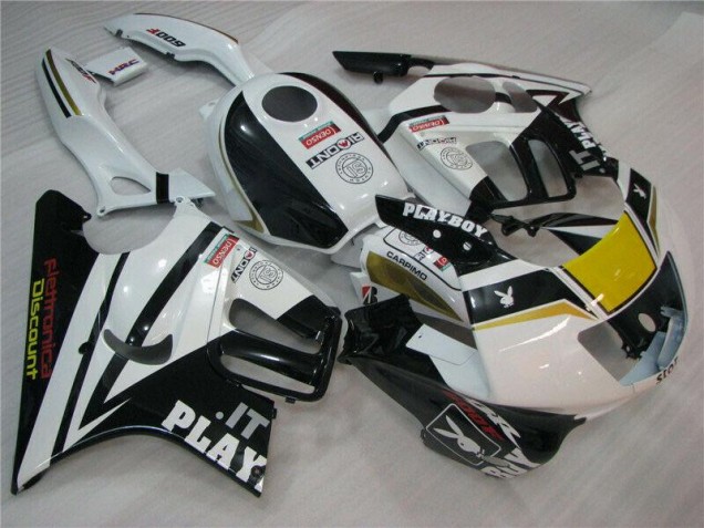 95-98 Weiß Schwarz Playboy CBR600 F3 Motorrad Verkleidung