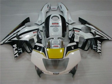 95-98 Weiß Schwarz Playboy CBR600 F3 Motorrad Verkleidung