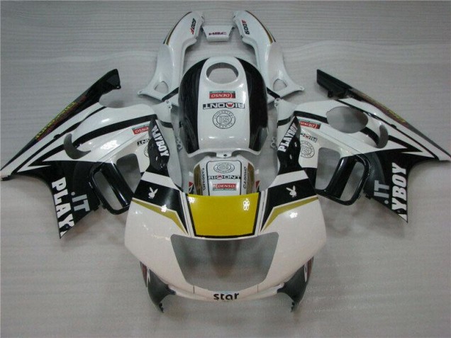 95-98 Weiß Schwarz Playboy CBR600 F3 Motorrad Verkleidung