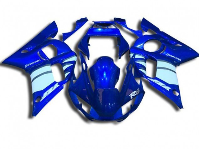 98-02 Blau und Weiß YZF R6 Motorrad Verkleidung 98-02 Blau und Weiß YZF R6 Motorrad Verkleidung
