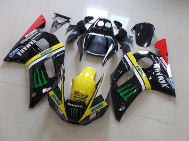 98-02 Schwarz gelbes Monster YZF R6 Motorrad Verkleidung