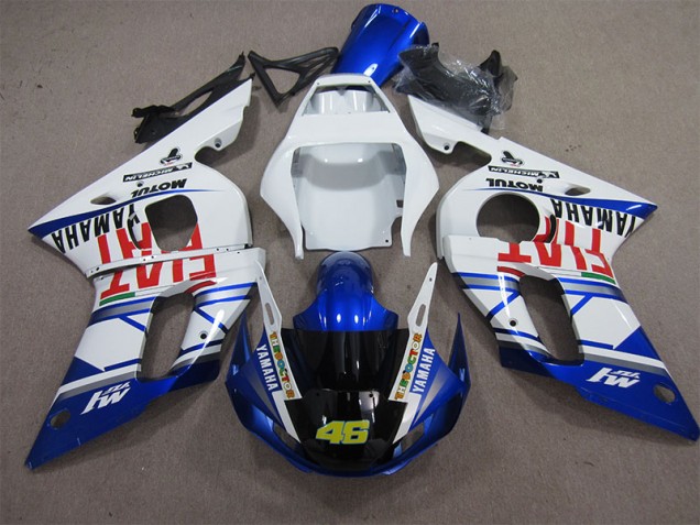 98-02 Weiß Blau Fiat 46 YZF R6 Motorrad Verkleidung