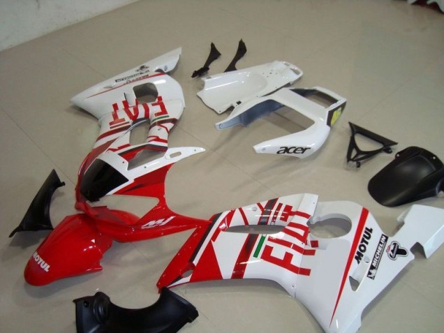 98-02 Weiß Rot Fiat Motul Acer YZF R6 Motorrad Verkleidung 98-02 Weiß Rot Fiat Motul Acer YZF R6 Motorrad Verkleidung