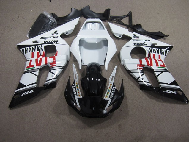 98-02 Weiß Schwarz Fiat YZF R6 Motorrad Verkleidung