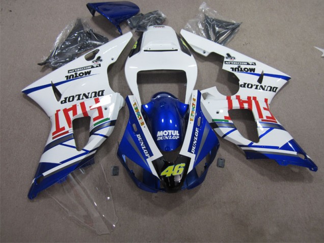 98-99 Blau Weiß Motul Dunlop 46 YZF R1 Motorrad Verkleidung 98-99 Blau Weiß Motul Dunlop 46 YZF R1 Motorrad Verkleidung